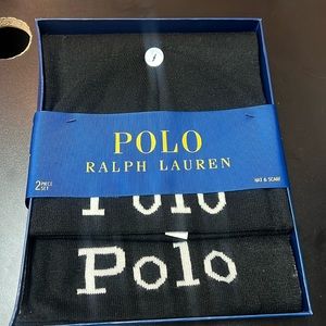 Ralph Lauren Polo hat and scarf set new with box